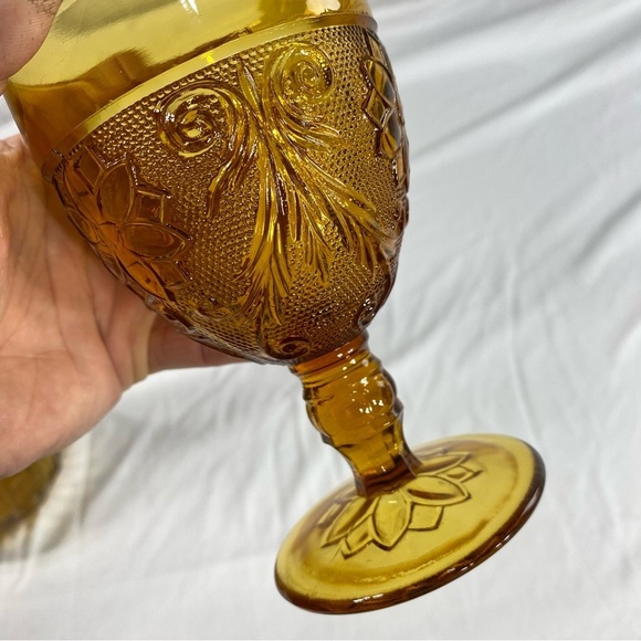 Indiana Tiara Sandwich Pattern Footed Small Cordial 5-1/4” Glass 8oz - Picture 4 of 4